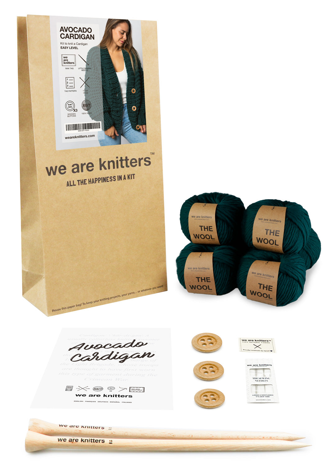 Avocado Cardigan Kit - Premium Version