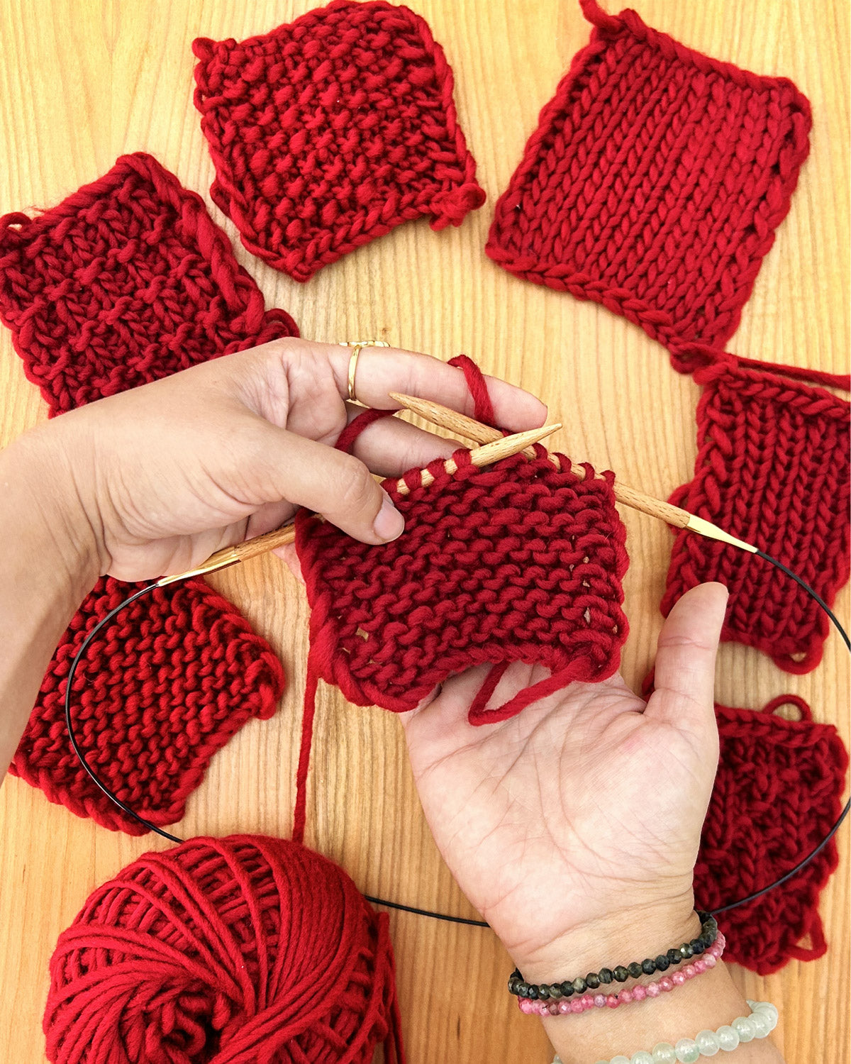 Placemat & Coaster - Beginner Sampler Kit - Learn The Basics Knitting Kit