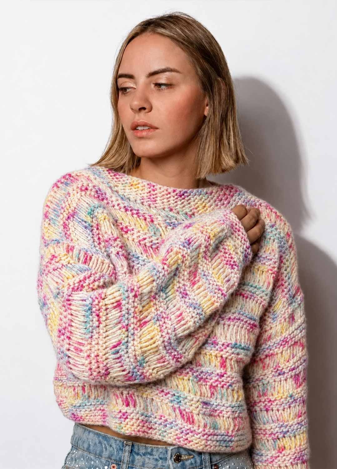 Ginkgo Pullover Strickset – Yummy Yarn Fine Version