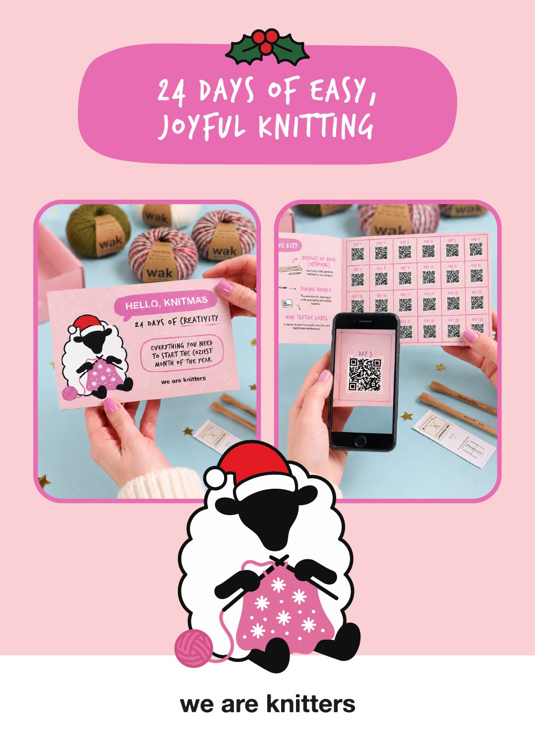 Knitmas: 24 Tage Stricken – Adventskalender mit Überraschungs projekt – VORBESTELLUNG