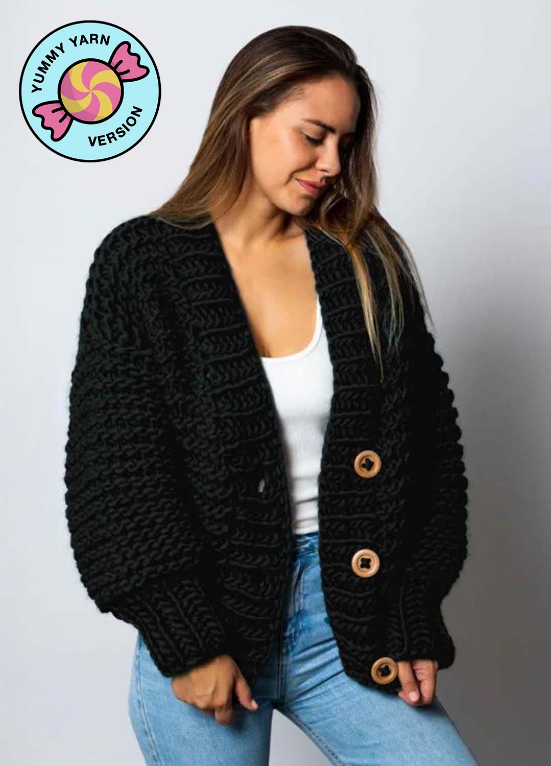 Avocado Cardigan Kit - Yummy Yarn Version