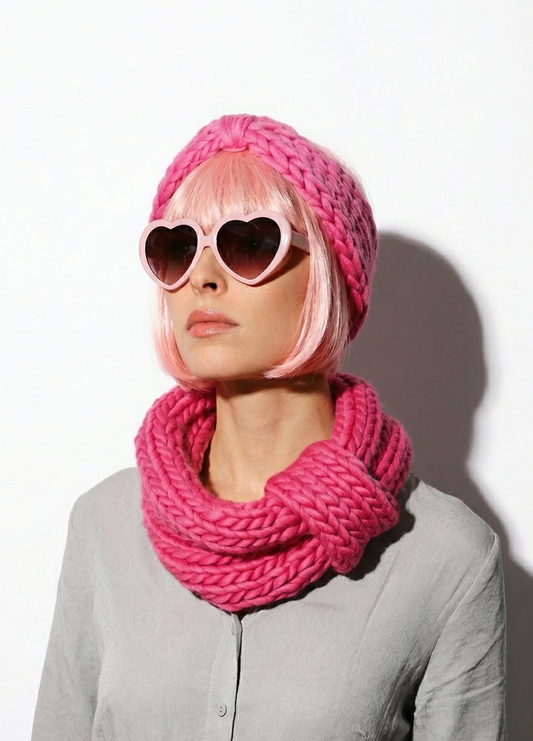 Blueberry Muffin Snood and Headband x @trustthemojo Kit - Yummy Yarn Version