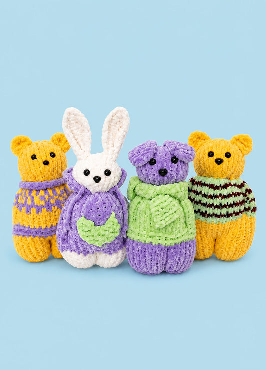 The Knitty Pet Pals Bundle Kit – 4er-Pack – Cuddle Yarn