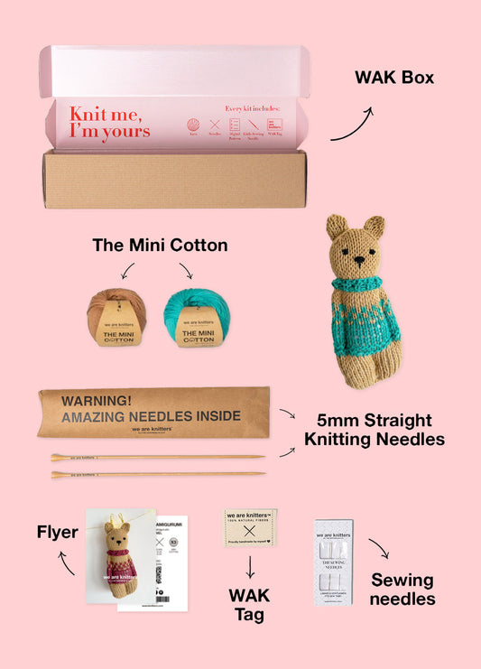 The Knitty Bear - Easy Mini Knitted Bear Kit