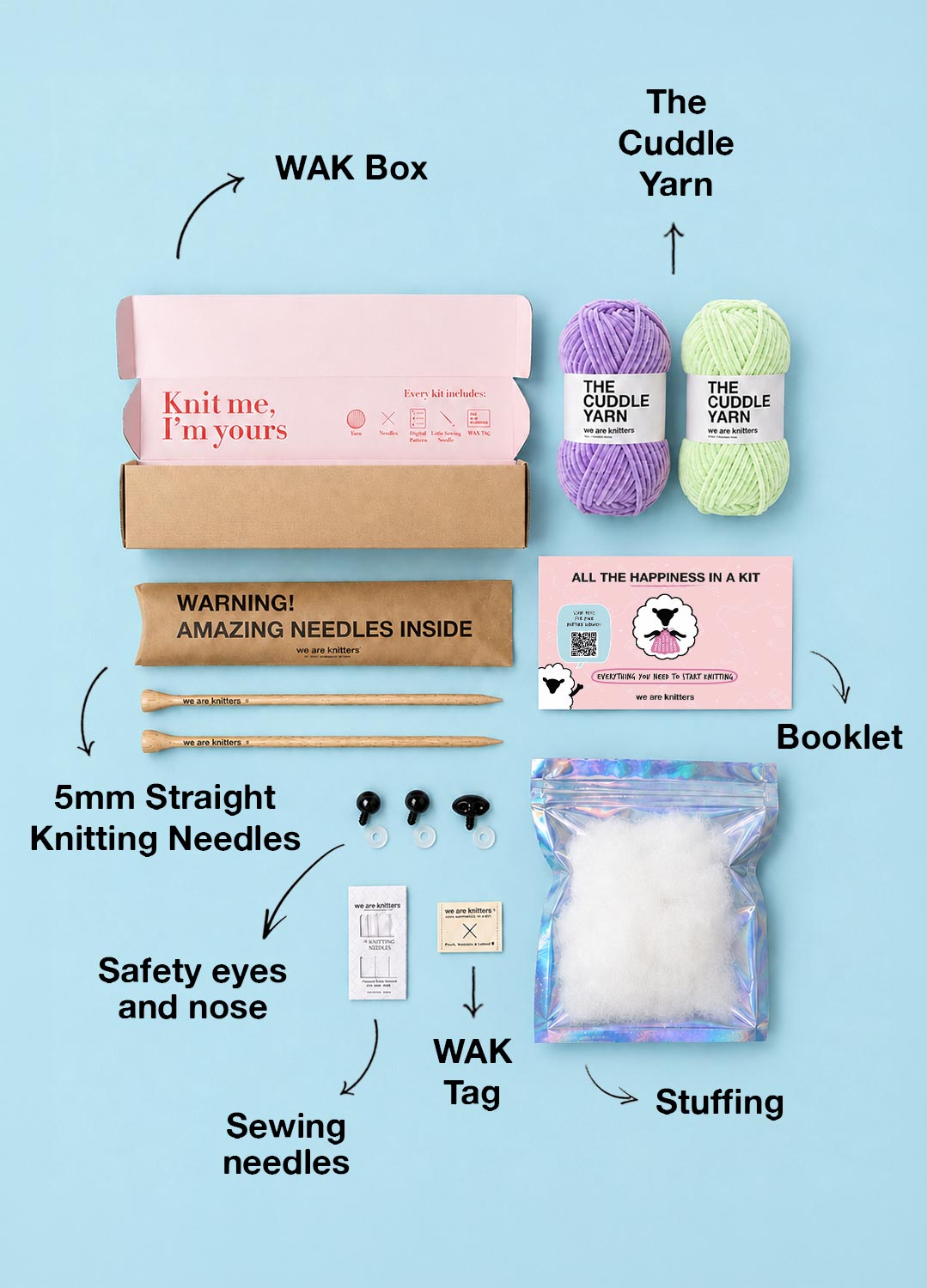 The Knitty Dog – Easy Mini Knitted Dog Kit – Cuddle Yarn