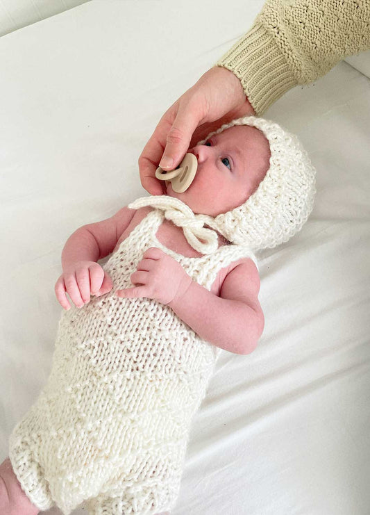 Violet Bonnet & Sage Romper Kit x @hank_knitwear - Yummy Version