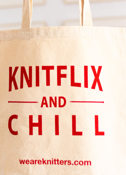 Tote Bag: Knitflix &amp; Chill