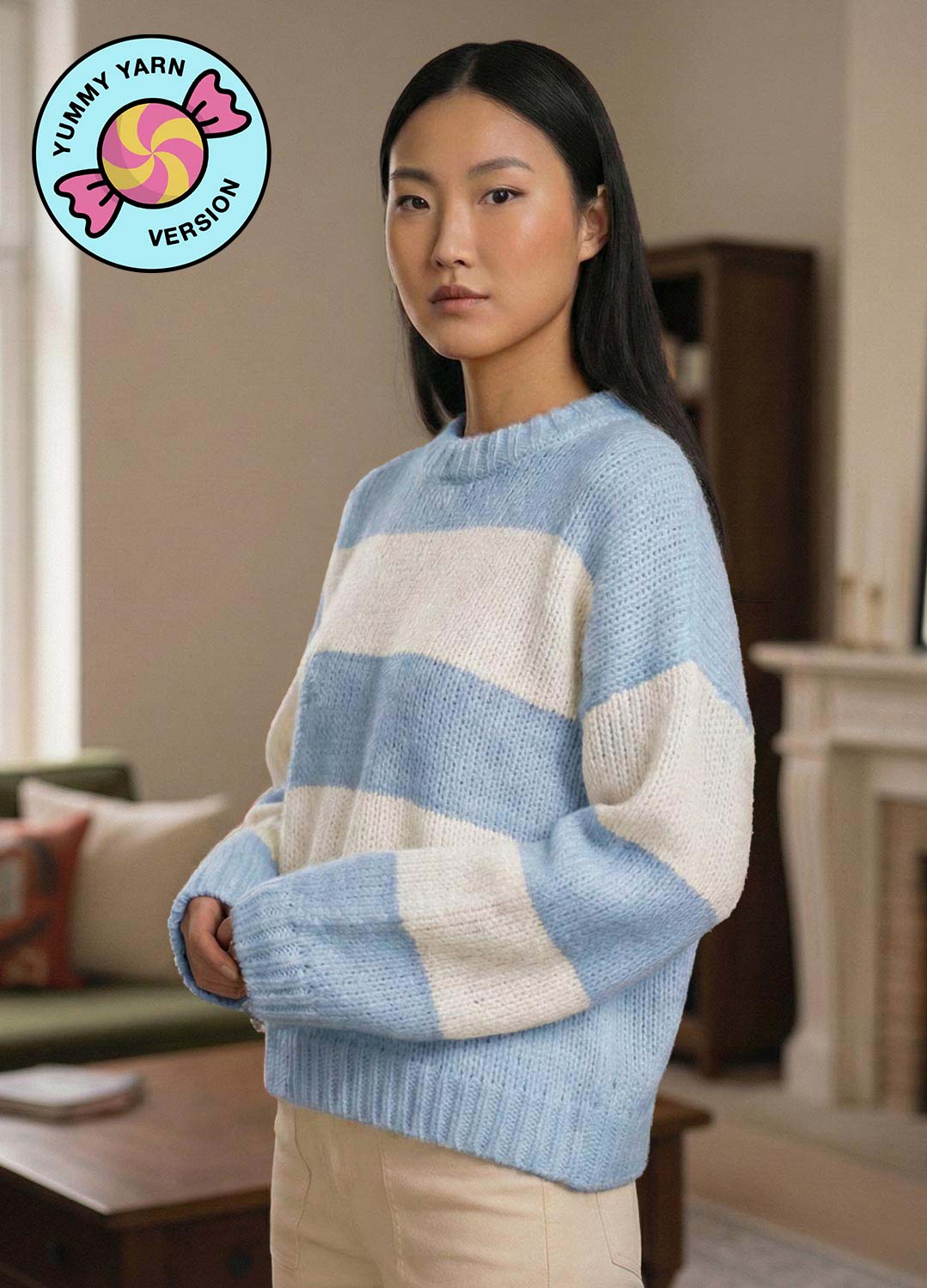 Liquidambar Sweater Kit - Yummy Yarn Fine Version