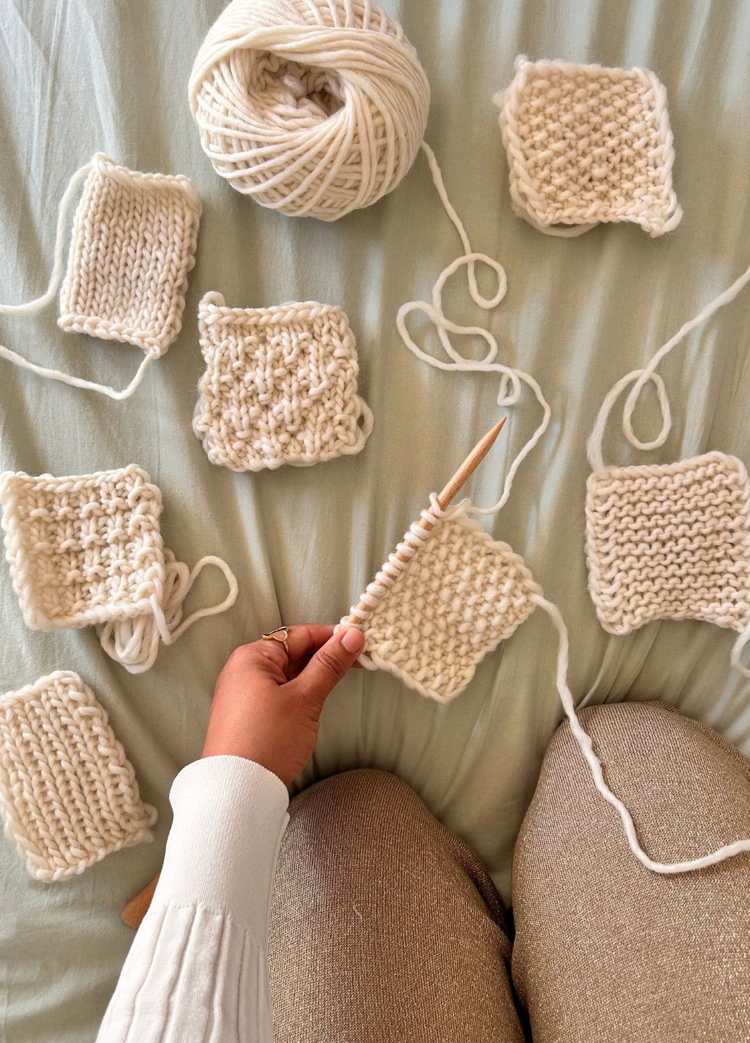 Stitch Sampler Kit: Learn The Basics Knitting Kit - Make your first Snood - Yummy Version