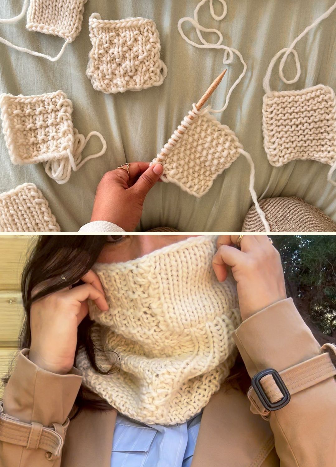 Stitch Sampler Kit: Learn The Basics Knitting Kit - Make your first Snood - Yummy Version