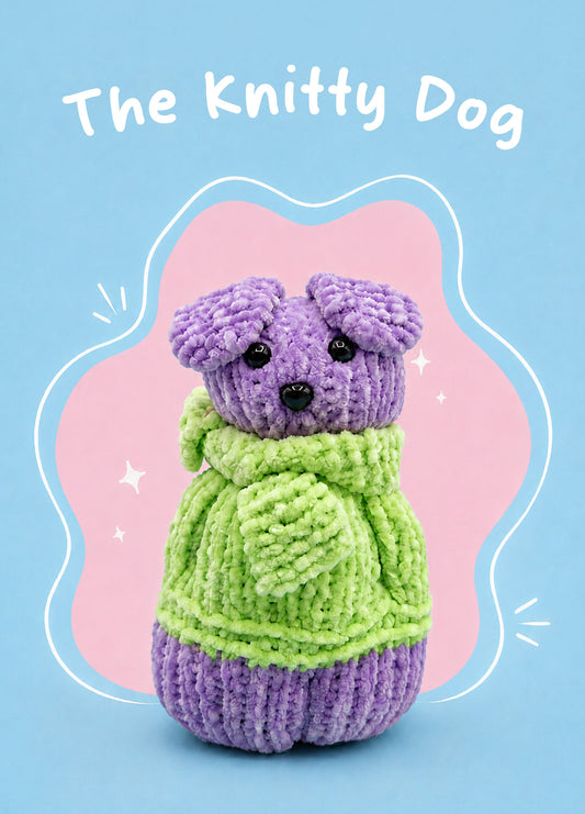 The Knitty Dog – Easy Mini Knitted Dog Kit – Cuddle Yarn