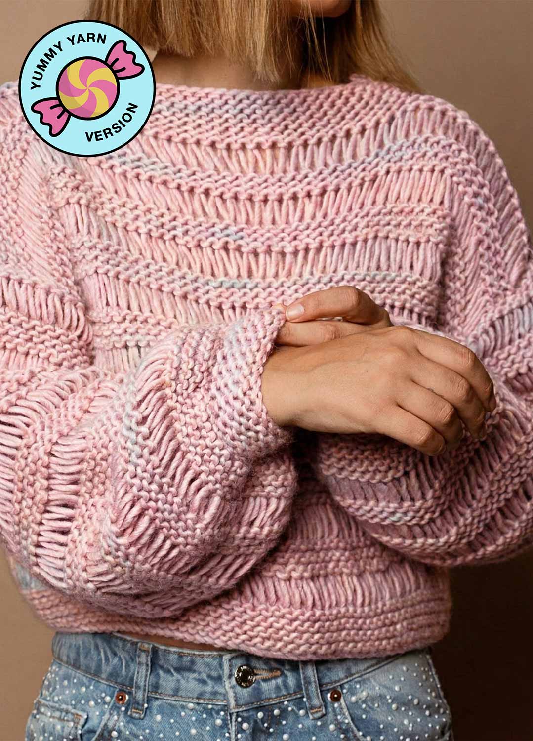 Ginkgo Sweater Kit - Yummy Yarn Fine Version