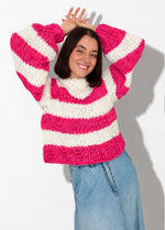 The Striped Rainbow Sweater Kit x @paula.on.knits - Version Yummy Yarn