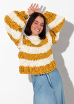 The Striped Rainbow Sweater Kit x @paula.on.knits - Version Yummy Yarn