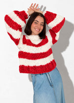 The Striped Rainbow Sweater Kit x @paula.on.knits - Version Yummy Yarn